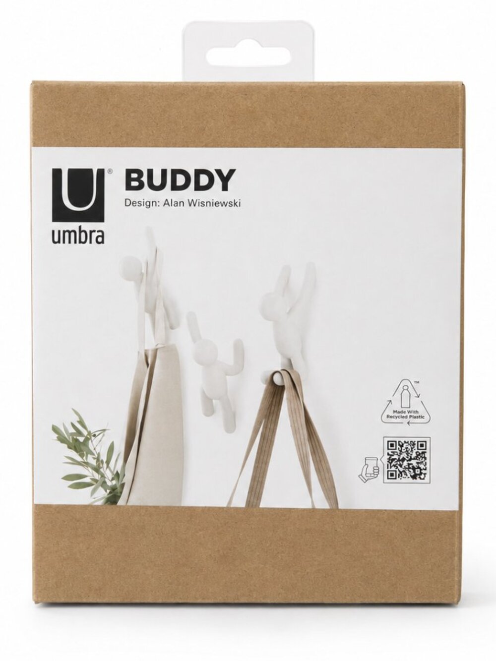 Umbra Buddy Wall Hooks - Set of 3 - White
